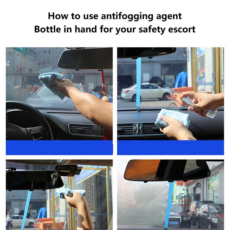 Anti-Fog Coating Agent For Car 4.06oz Car Glass Defogger Liquid Auto Windshield Cleaner Spray For Boats Water Stains