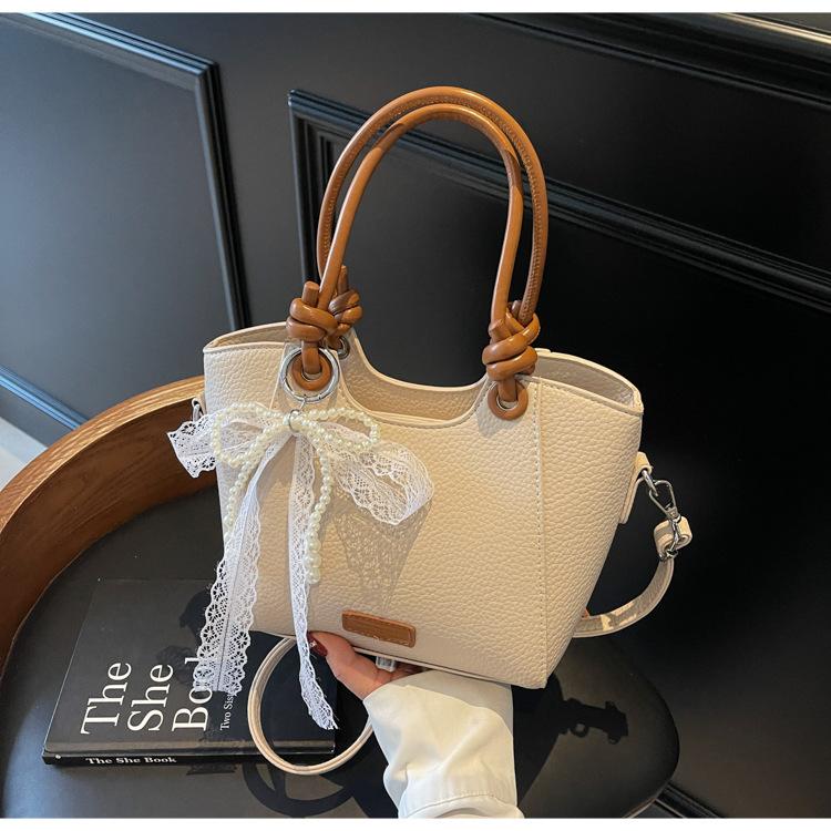 Premium Sense Niche Contrasting Color Bag 2025 New Trendy Fashion Shoulder Handbag Versatile Messenger Bucket Bag