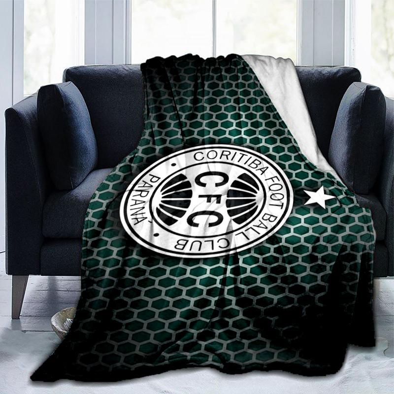 Cori-tiba Football Club Crest Printed Throws Blanket Soft Flannel Blankets for Couch Bed Gifts for Men Women Picnic blanket Christmas gifts