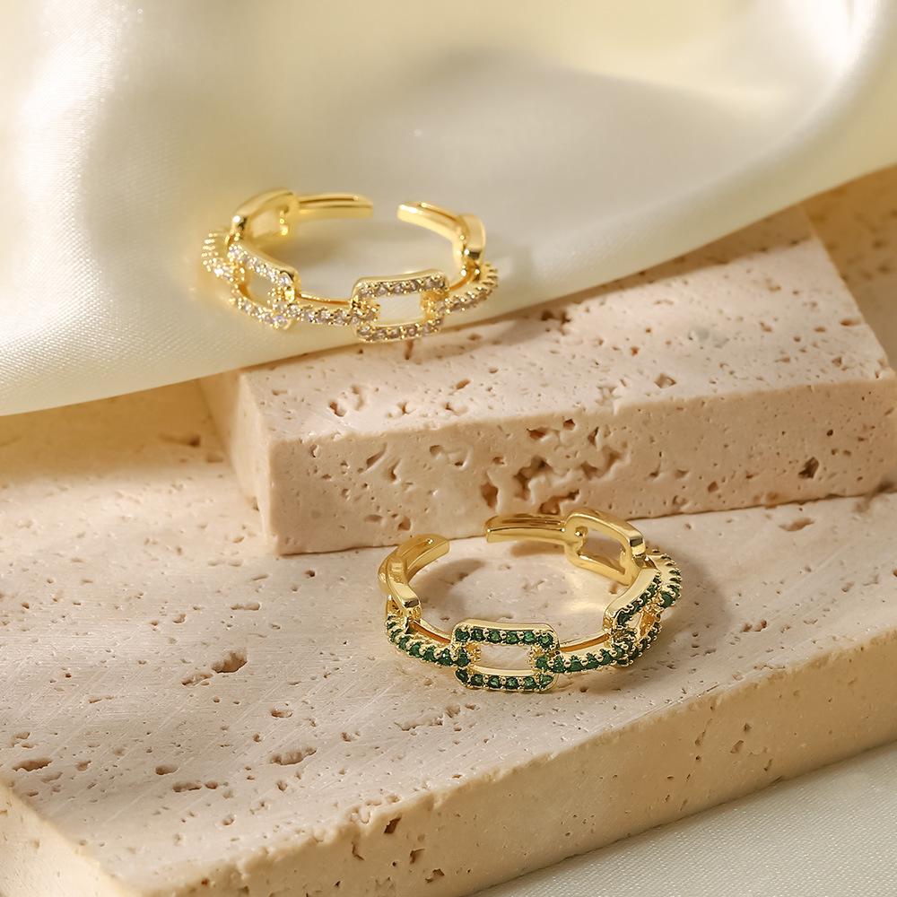 

European & American Style 18K Gold-Plated Adjustable Women s Ring