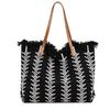 Large-capacity Canvas Bag, Tote Bag, Tassel Cotton and Linen Woven Women's Bag, Simple and Versatile Commuting Single-shoulder Bag