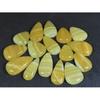 356Cts. Natural Yellow Lace Agate Pear Cabochon Loose Gemstone 16Pcs Lot C-231