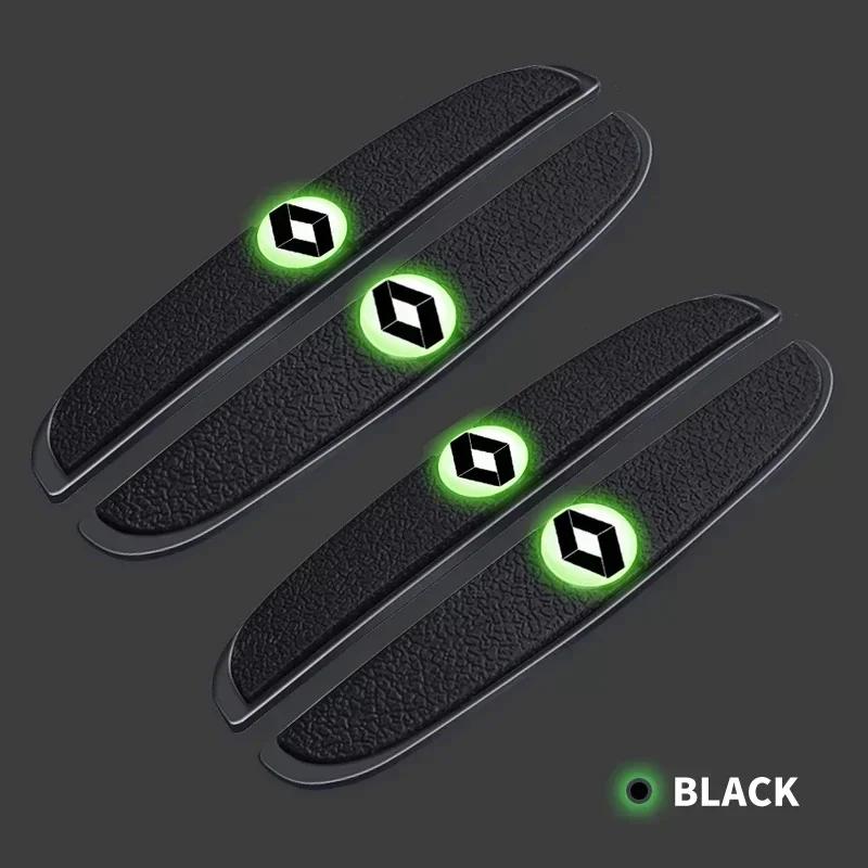 4Pcs Luminous Car Door Bumper Rubber Anti-collision Stickers For Renault DACIA PScenic Loguna Twingo Symbol Fluence Espace Clio