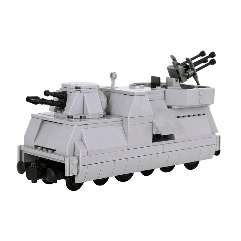2025 Nový MOC Město Kreativní nápad Vlak Dělostřelecké vozidlo Stíhač tanků Stavební bloky Kostky Děti DIY High-tech Kreativní hračky