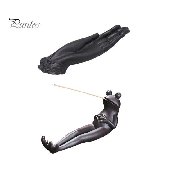 Incense Stick Holder Decorative Frog Incense Holder Incense Burner Ash Catcher for Aromatherapy Yoga Meditation Stress Anxiety Relief