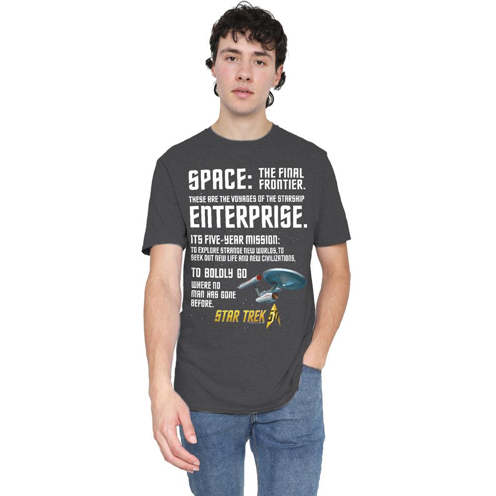 Star Trek Unisex Adult Intro T-Shirt