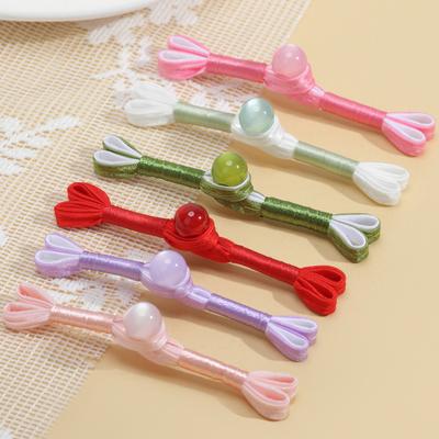 Hengmeihe Tipo B Cheongsam Raso Coda di Rondine Tessuto a Mano Hanfu Bottone Decorativo