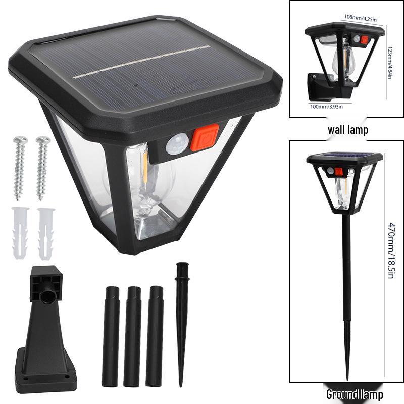 

Солнечный светодиодный настенный светильник, водонепроницаемый декоративный светильник для сада и двора