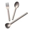 New Pure Portable Outdoor Picnic Accessories Titanium Cookware Cutlery Fork Long Handle Spoon