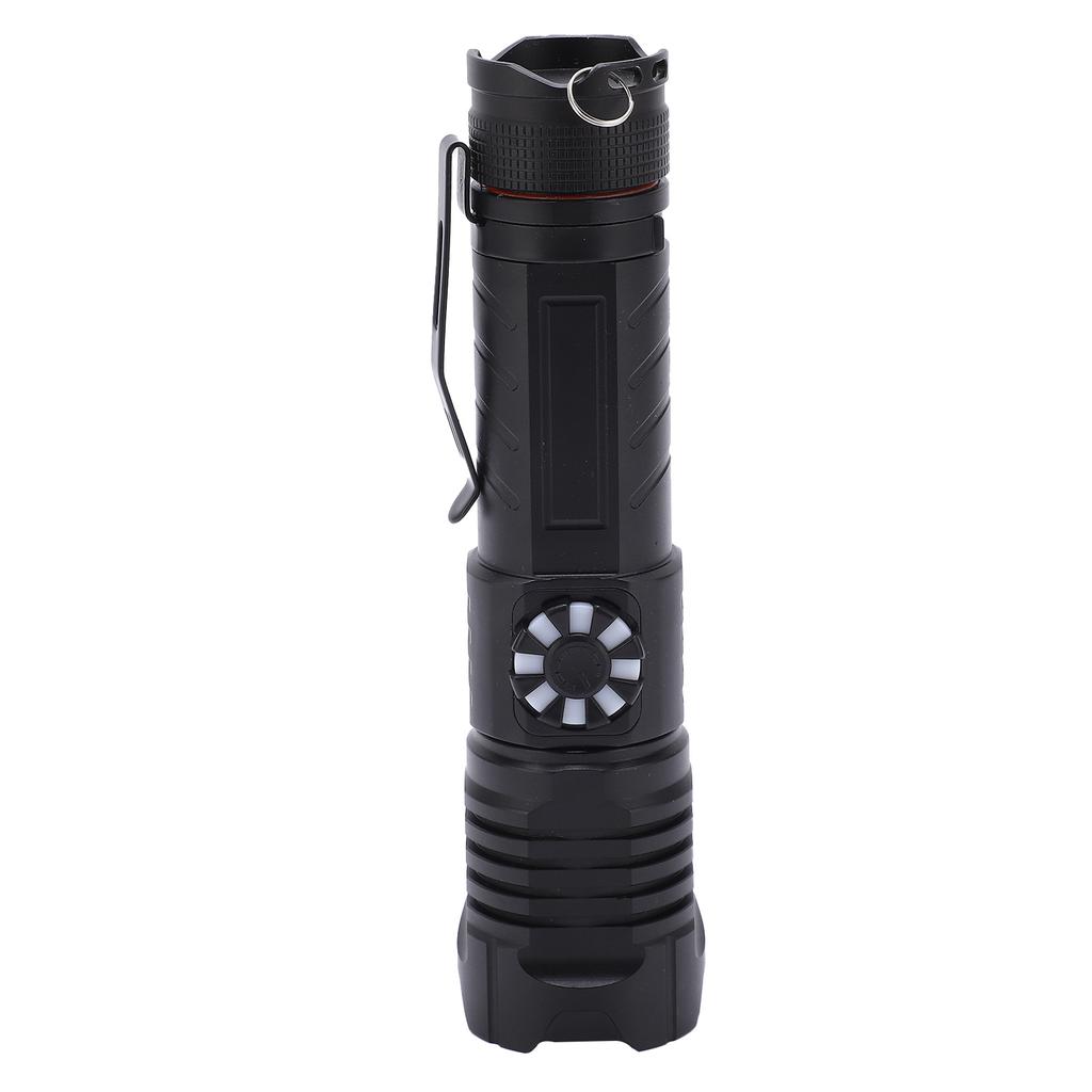 XHP99 Powerful Flashlight Portable Stepless Dimming USB Rechargeable Zoom Torch With Clip