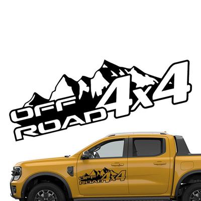 4x4 Off Road Klistermärke Med Bergsmönster Reflekterande Utskuren Dörr Bagageutrymme Stötfångare Vattentät Bil Exteriörtillbehör
