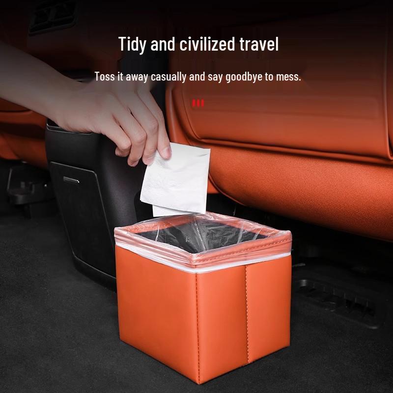 Universal Car Trash Can: Seat-Mounted Interior Storage Accessory for L6, L7, L8, L9, i6, i8, MEGA Models