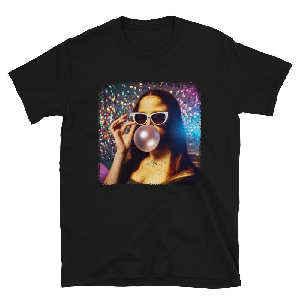 Funny Mona Lisa Bubblegum Gum Leonardo da Vinci Short-Sleeve Unisex T-Shirt Unisex T-Shirt XXXL