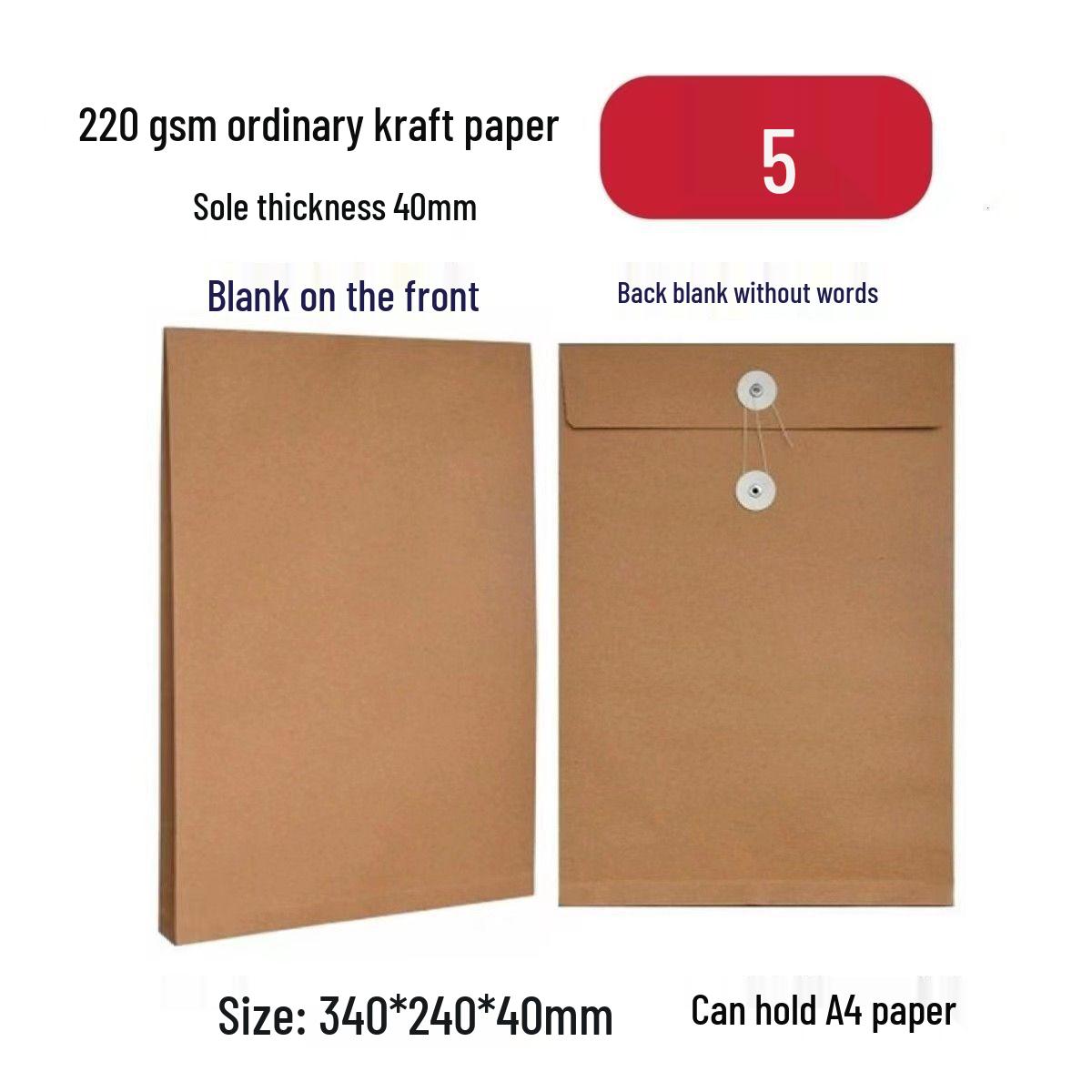 

50 A4 Kraft Paper File Folders: Blank Document and Office Organizers