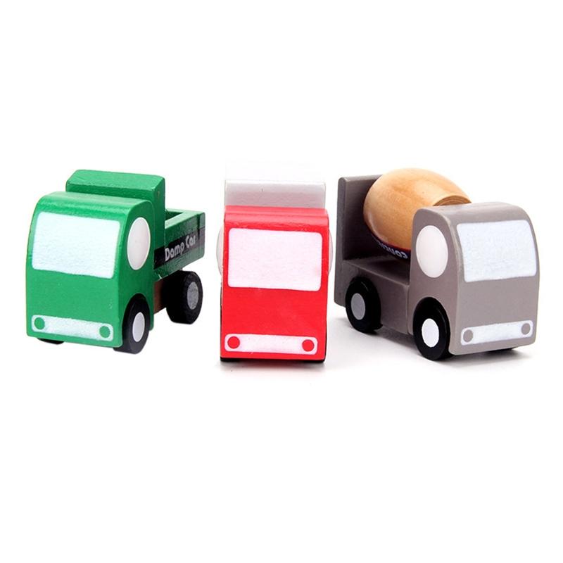 12 Pieces Joint Car Toy Wooden Push & Go Vehicle for W/ Moveable Joints Anti-Collision Toddler for Play Vehicle Children
