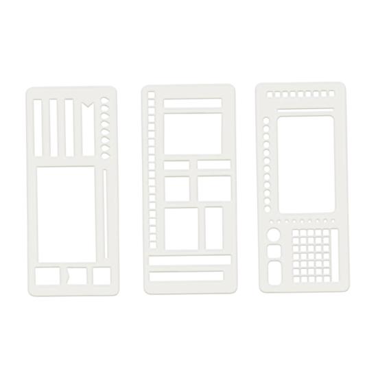 Flexible Record Templates Planner Stencil Set Compatible with Coils Discs Rings Drawing And Checklist Templates for Dot Grid Journals