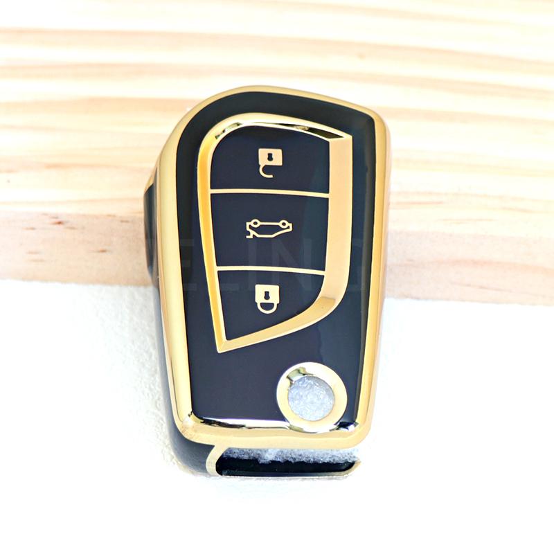 Car Key Fob Car Remote Cover Shell Case 2 3 4 Button For Toyota Hilux Corolla Highlander Rav 4 Yaris Camry Fortuner Protector