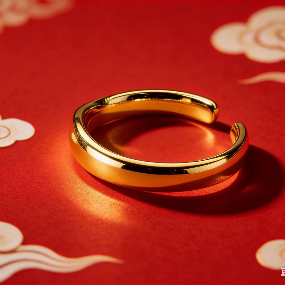 Fire-Baked Sand Gold Wedding Ring: Classic, Versatile, Hot Seller, Vietnamese Open Design Adjustable Open золотой