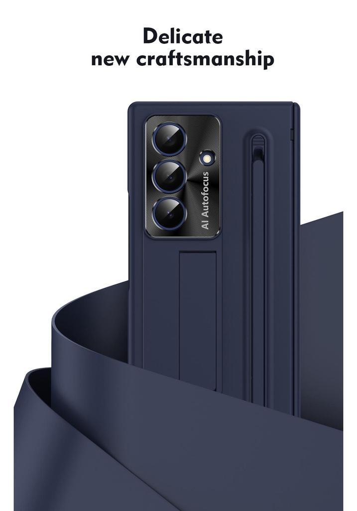 Samsung Galaxy Z Fold 7 Phone Case with Stylus Slot and Hinge Bracket