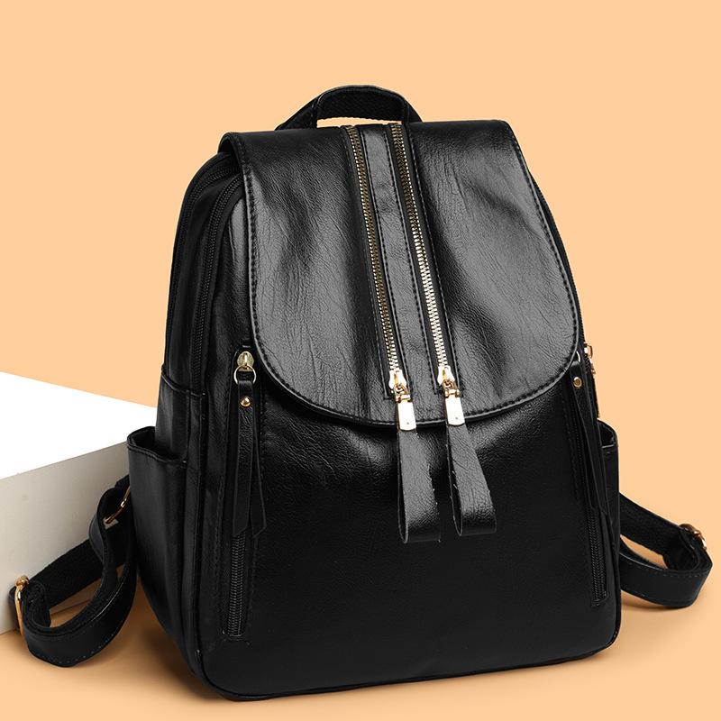 Double-shoulder Backpack - Stylish Mid-aged Women's Travel Bag - Large Capacity Casual Commuter Schoolbag