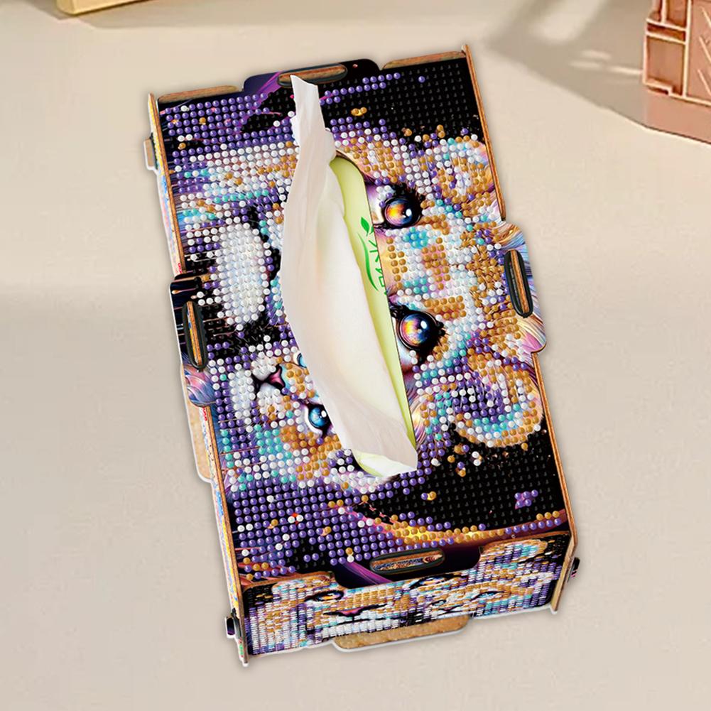 Diamond Painting Tissue Box Kits Diamond Art Tissue Box DIY Diamond Desk Decorative Tissue Box for Living Room Bedroom Bathroom