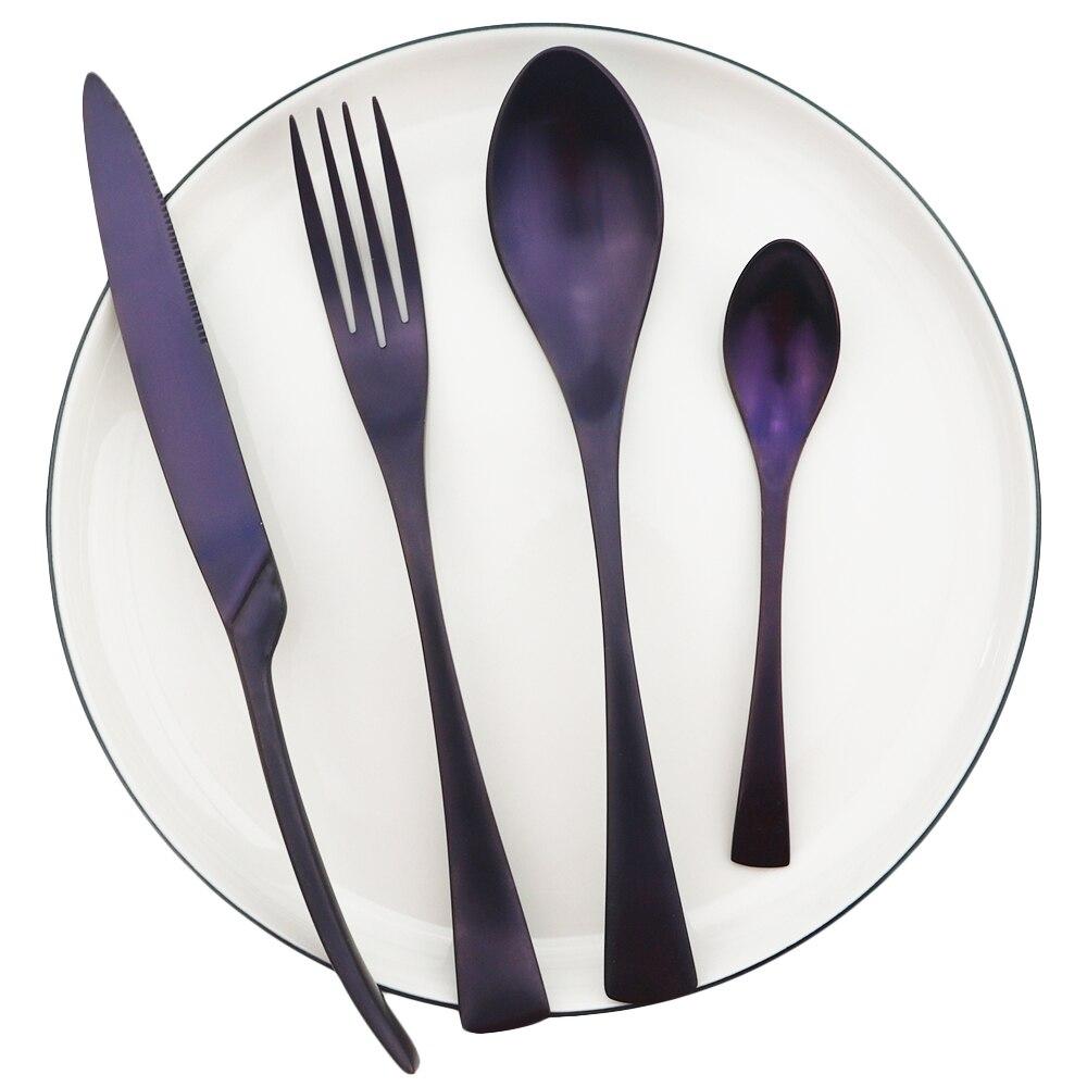 4ks/sada Sada zlatých příborů Sada nádobí z nerezové oceli 18/10 Sada nádobí z nerezové oceli Nože, vidlička, lžíce, sada nádobí, sada nádobí pro domácnost