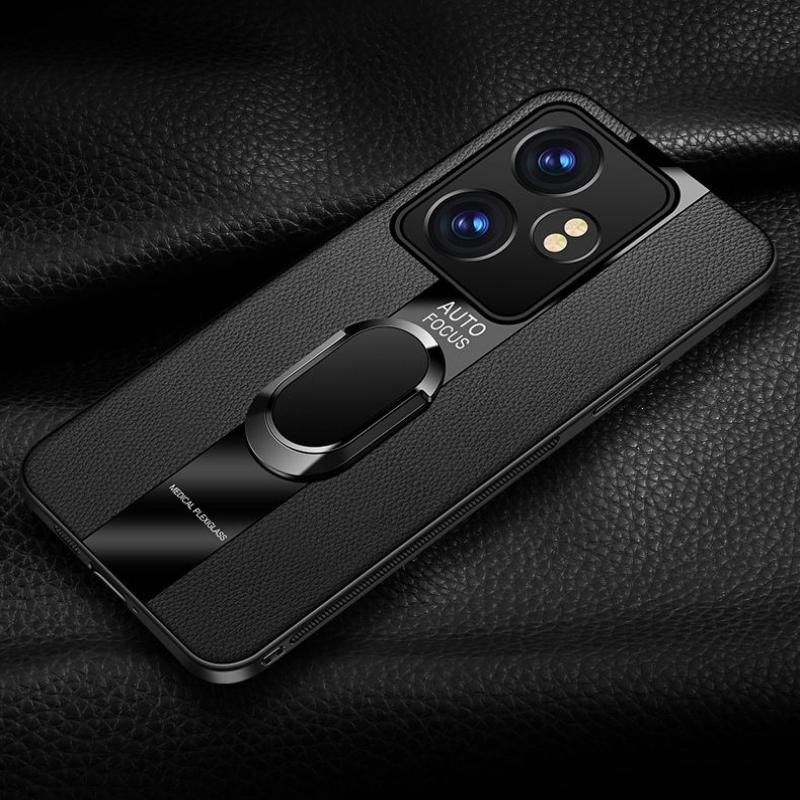 For Realme GT 6T Neo 6 SE Case Magnetic Ring Stand Holder Back Cover For OPPO Realme GT Neo6 5G Luxury Leather Silicone Shockproof Bumper