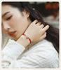 Women's Benmingnian Red String Bracelet with Strawberry Crystal - Handmade Woven Jewelry