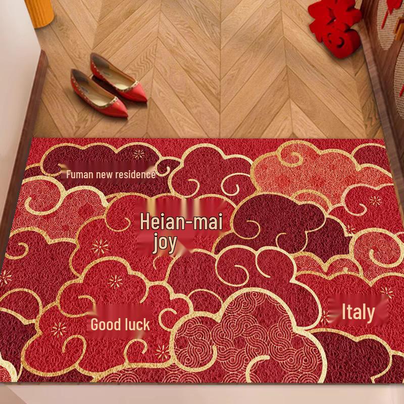 Chinese Style Loop Pile Doormat - Dirt-Resistant, Mud-Wiping, Non-Slip, Easy-to-Clean Entrance Mat for Hallway