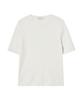 JE NE SAIS QUOI Slit Knit Half-Sleeve Cashmere Knit_ White