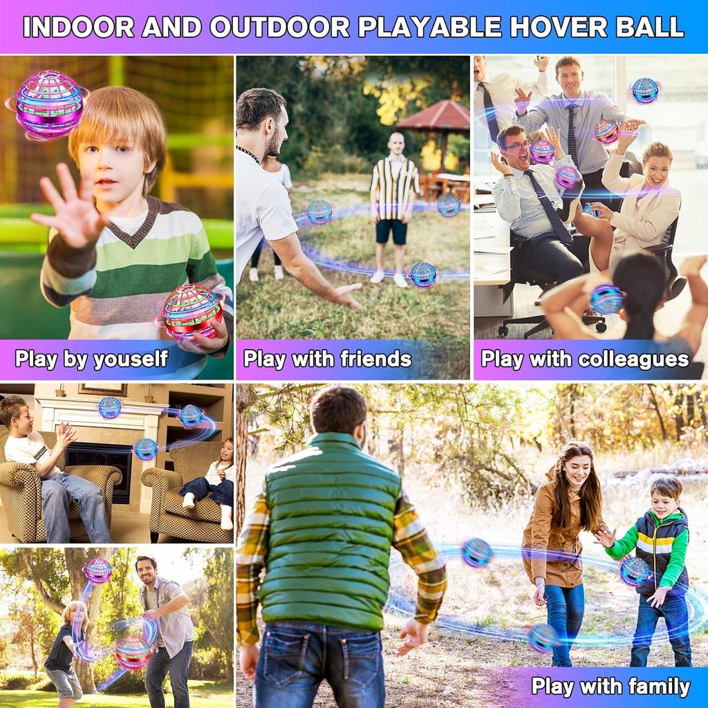 Flying Orb Ball,Cosmic Globe Flying Hover Ball Toy,Magic Floating Ball Galactic Fidget Spinner Boomerang Drone Gifts for 6 7 8 9 10 11 12+ Year Old