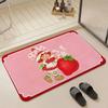 Cartoon S Strawberry Shortcake Floor Mat Eco  Flannel Doormat Non Slip Odorless Indoor Floor Rug Soft Short Plush Home Mat
