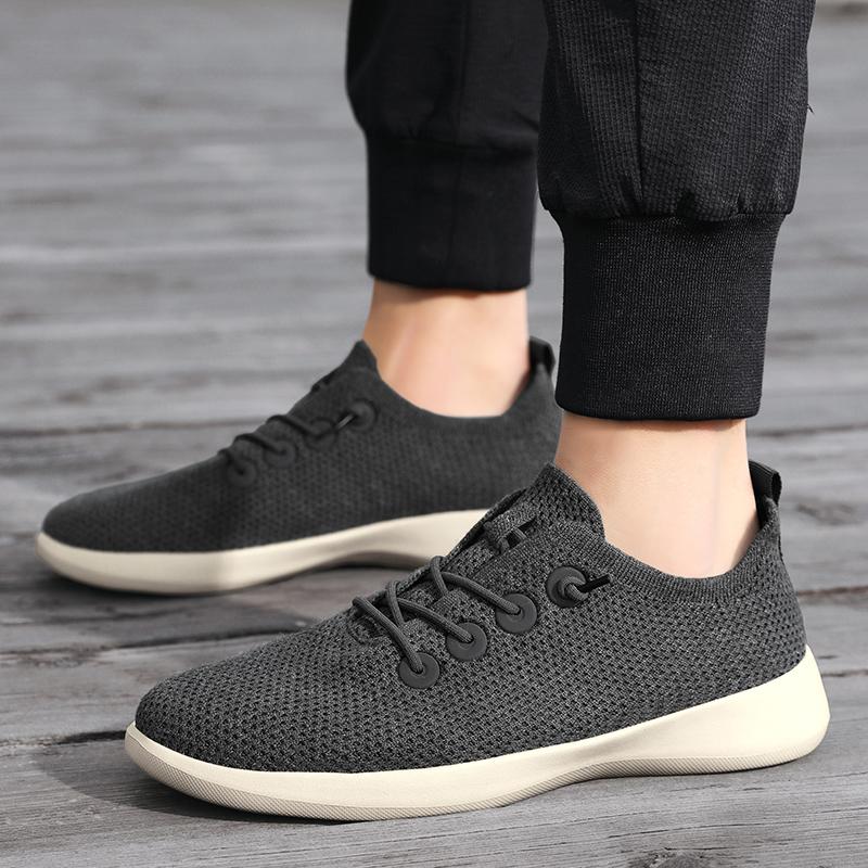 Chaussures de sport universelles en maille respirante pour hommes et femmes à pieds larges simples Chaussures plates décontractées légères Chaussures de marche d'été fraîches