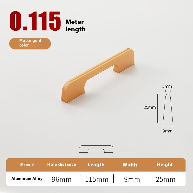 Solid Black Lengthening One Meter Cabinet Long Handle Modern Simple Lengthening Cabinet Door Handle