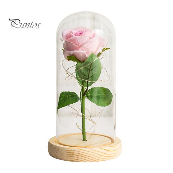 

Искусственные цветы розы Вечная роза со светодиодной подсветкой Реалистично выглядящая имитация цветка розы на батарейках Подарки на праздники розовый