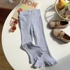 Stretch Cotton Vintage Bell-Bottom Pants All-Matching Base Children's Clothing