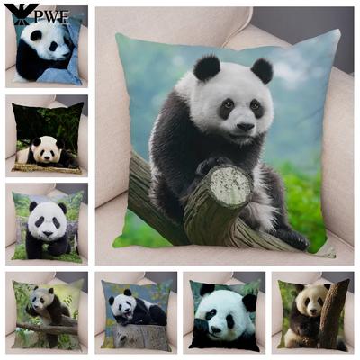 Cute Wild Animal Print Sofa Family Bedroom Living Room Car Pillowcase Cute Panda Pillowcase Decoration