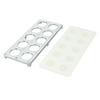 Ravioli Maker Press 10 Holes Iron ABS Durable Square Ravioli Maker for Home Dumpling Making Silver