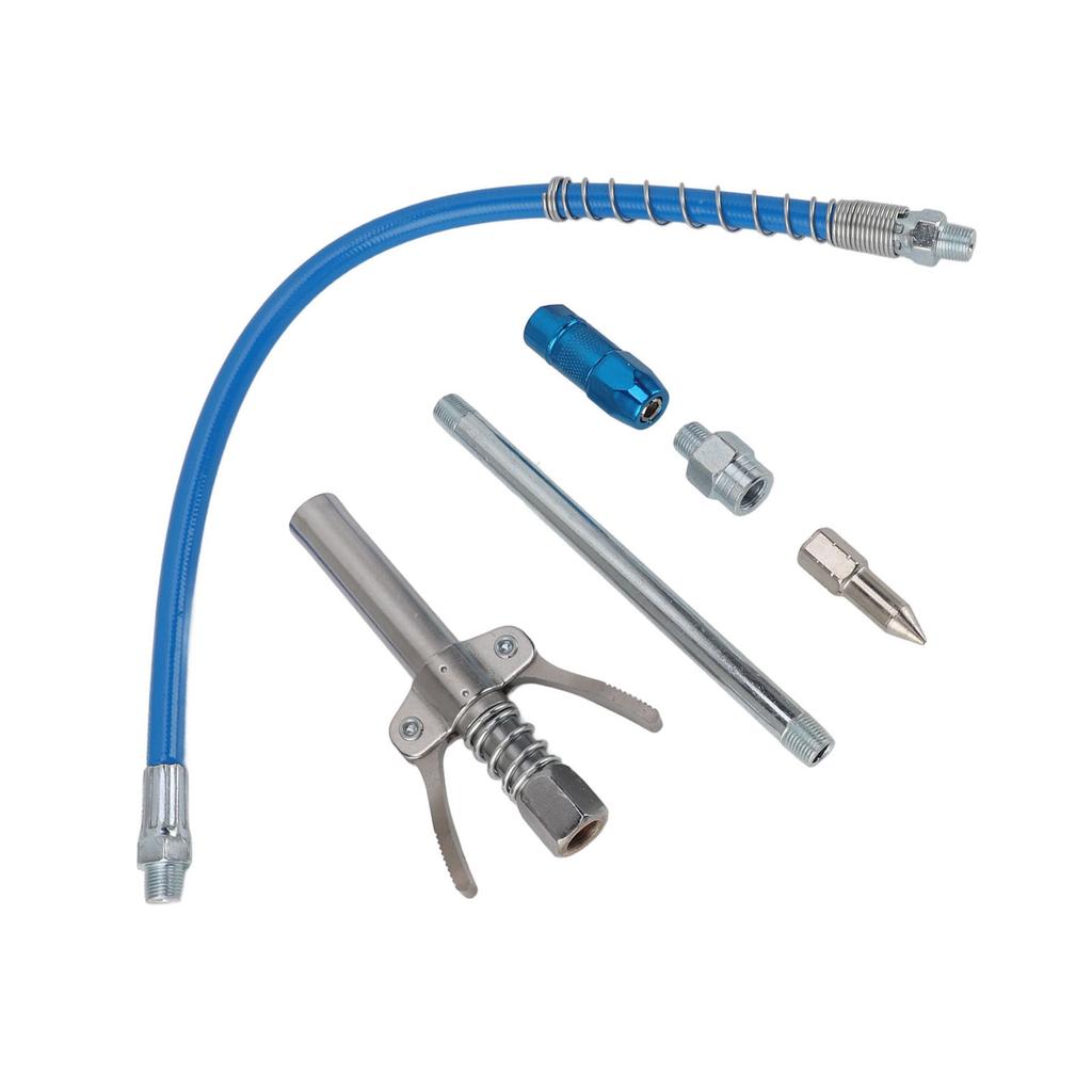 Grease Gun Coupler Kit Extended Locking Set with Adaptor High Pressure Manual Pneumatic Electric