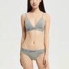 Calvin Klein Solid Double Gravity Strap Removable Padding Triangle Bra Women Underwear Gray QF6990-P7A