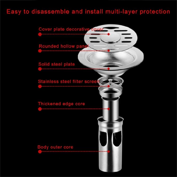 Stainless Steels Floor Drain Antiodor Drainer Shower Strainer Cover Floor Strainer Kitchen Bathroom Hardware Enduring