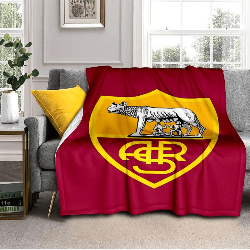 Rome Wolf Football club Printed Throws Blanket Soft Flannel Blankets for Couch Bed Gifts for Men Women Picnic blanket Christmas gifts