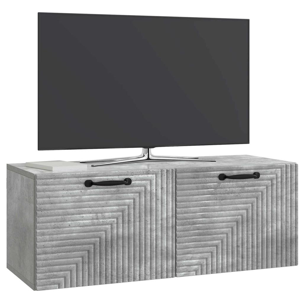 Wall Mounted TV Cabinet Concrete Grey 78.5 x 31 x 30 cm