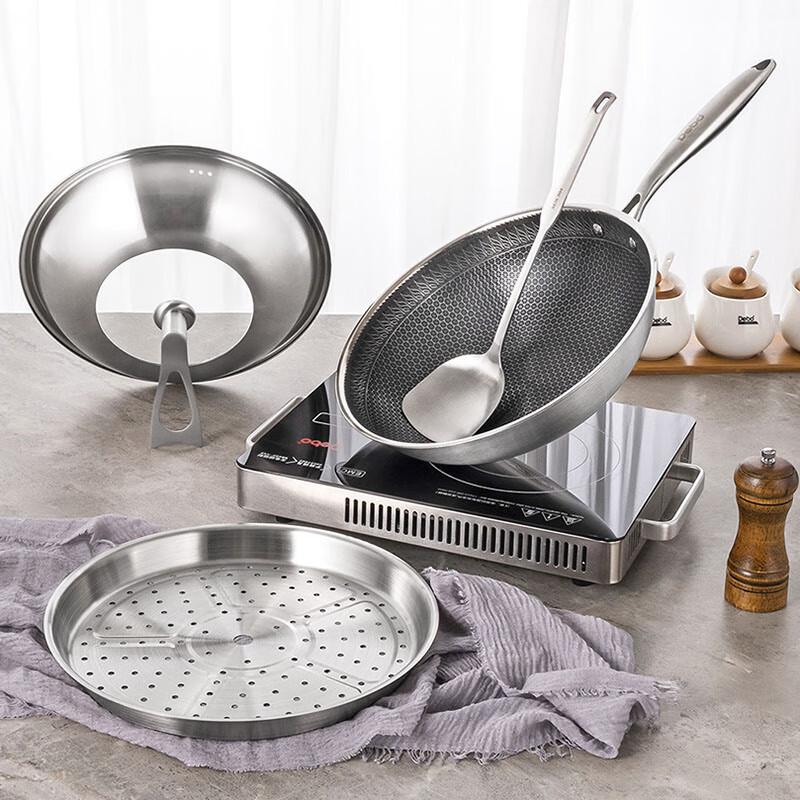 Debo Antonio 32cm Honeycomb 304 SS Wok