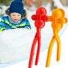 Användbar Smidig Tillfredsställ Nyfikenhet Föräldra-barn Interaktion 4 Bollar Snöbollsmakare Klämma för Snöig Dags Lek Snöleksak