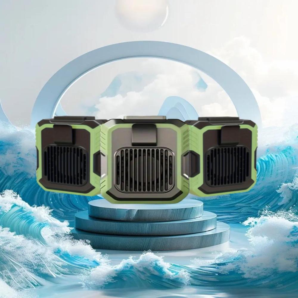 

Lightweight Portable Neck Waist Handheld Desktop Fan, USB-Powered Adjustable зелёный