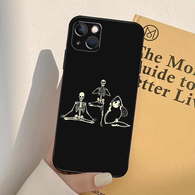 

Чехол для телефона «Скелет для йоги» для iPhone 11, 12, 13, 14 Pro Max XS XR X 6, 7, 8 Plus, 12, 13 Mini SE, 2020, чехол iPhone 14Pro MAX