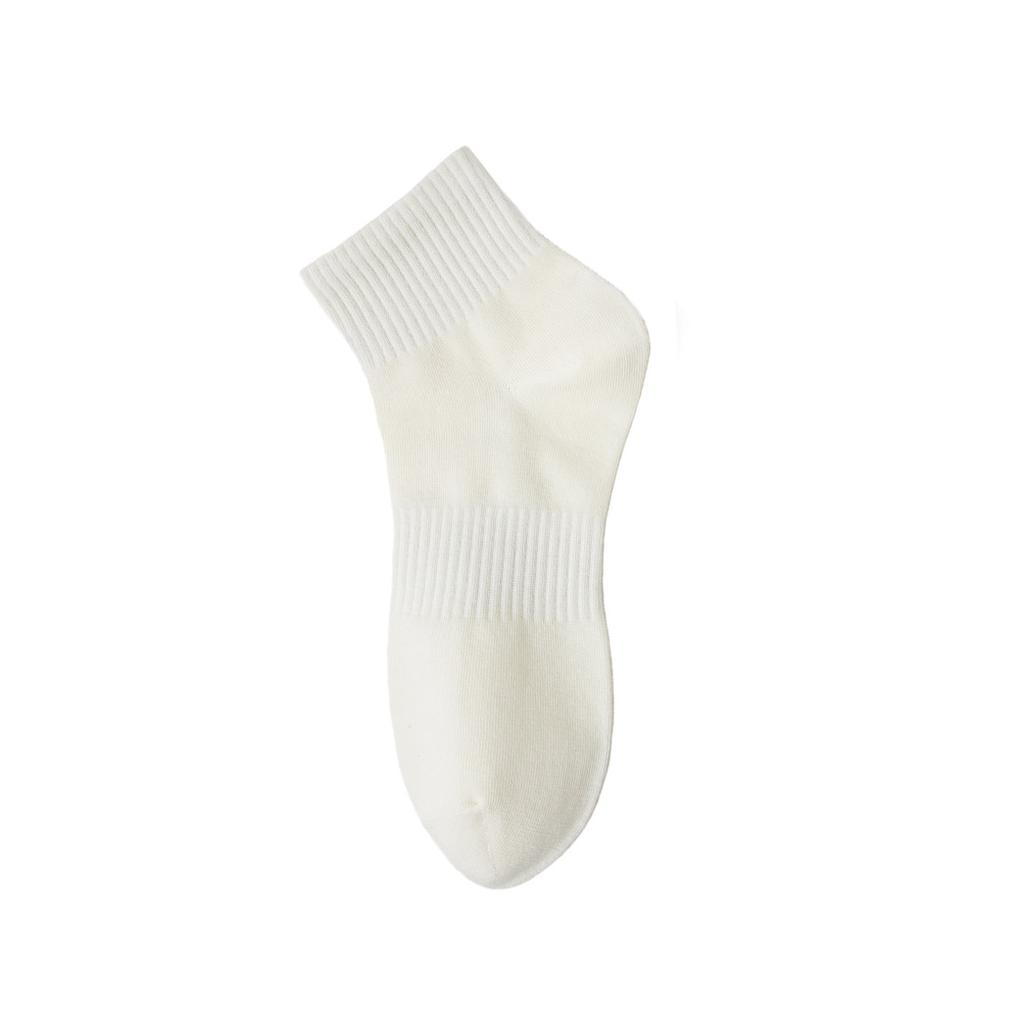 Long-staple Cotton Men's Solid Color Antibacterial Fitted Breathable Cotton Socks for All Seasons, Casual and Breathable Black Socks