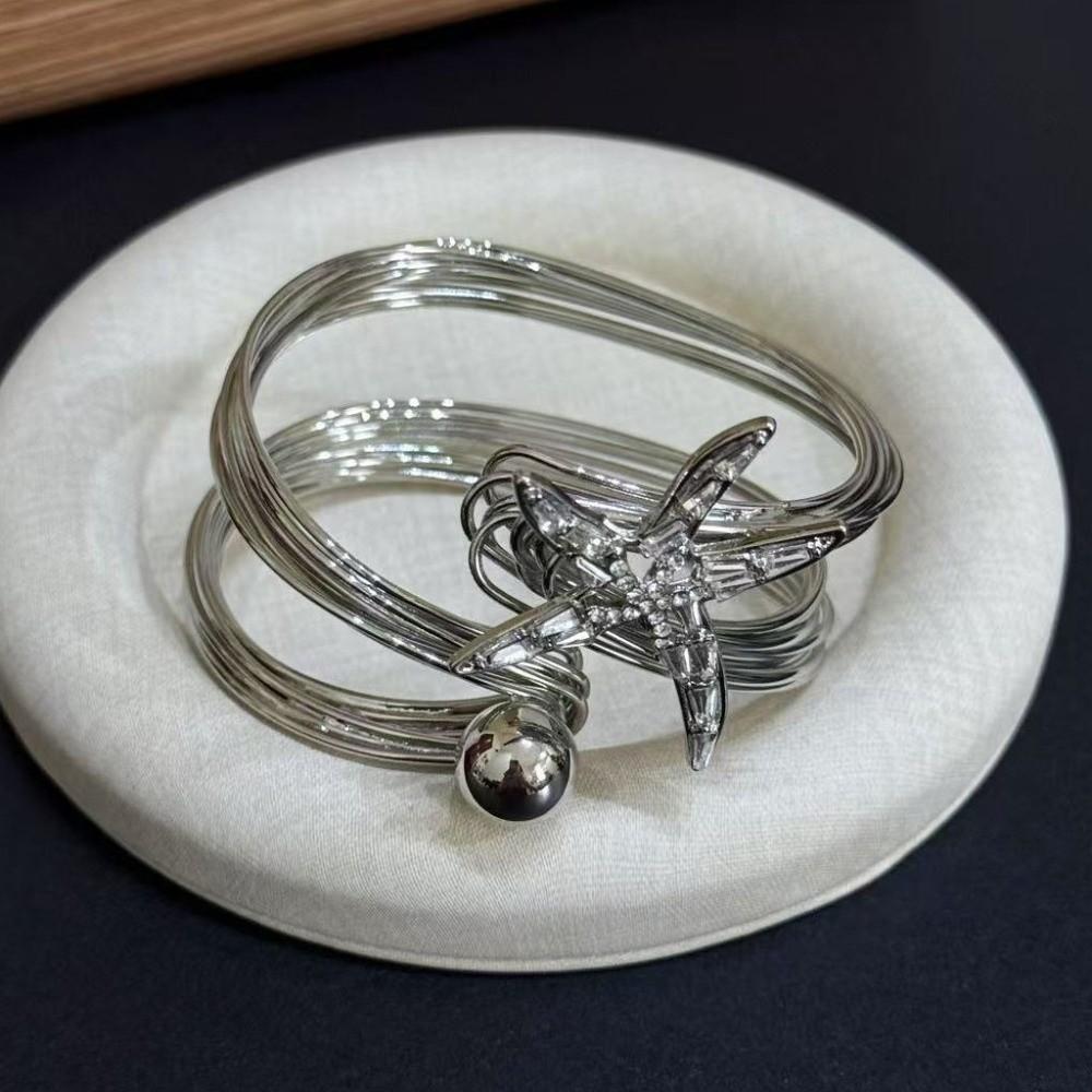 Irregular Star Armband Arm Chain Jewelry Crystal Starfish Bangles Starfish Cuff Bracelets  Girls