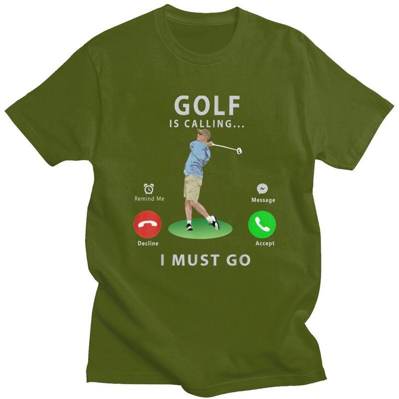 Golf Is Calling T Shirt for Unisex Pure Cotton Tshirt Fashion Valentines Day Gift Tee Short Sleeve Tshirt Loose Fit